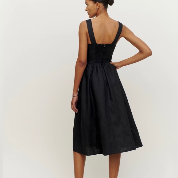 Tagliatelle Linen Dress Black Size 0 - Picture 2 of 2